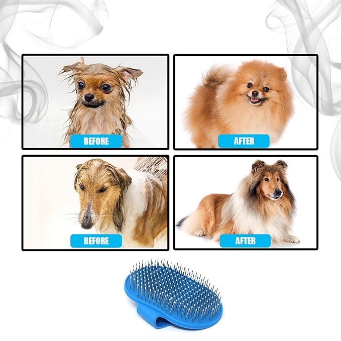 Petstreet Bath Pin Brush Glove with Circularity Handle for Cats and Dogs |