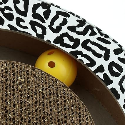 Corrugated Paper Pet Cat Scratching Board Turntable Grinding Claw Toy 30.5x5.5cm|