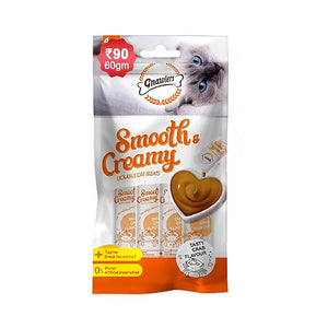 Gnawlers Smooth & Creamy Lickable Cat Treats Crab Flavour 60G