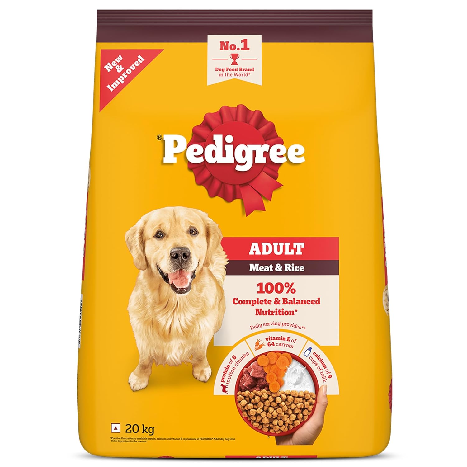 Pedigree - Adult - Meat And Rice Dog Food - 20kg