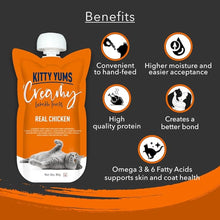 Load image into Gallery viewer, Kitty yums Creamy Lickable Real Chicken Cat Treat 80g
