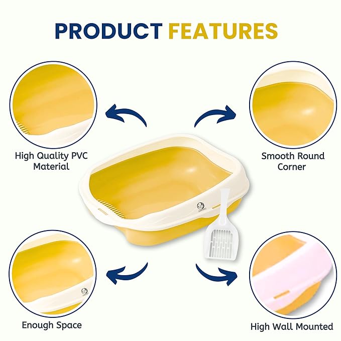 Cat Litter Tray Foot Pedal Design ( 47 x 37 x 19cm)|