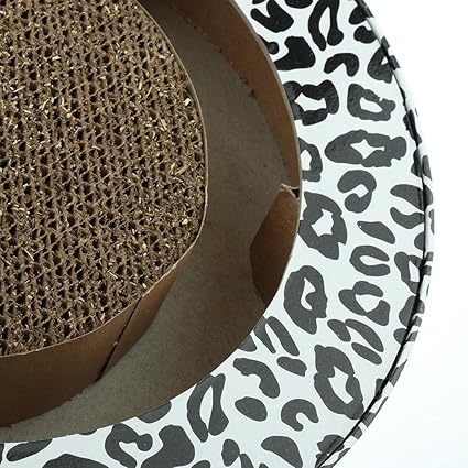 Corrugated Paper Pet Cat Scratching Board Turntable Grinding Claw Toy 30.5x5.5cm|