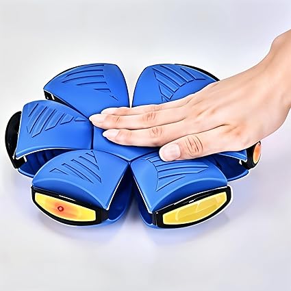 Petstreet UFO Magic Flying Ball | Light Transforming Soccer Disc Toy | Multicolor |