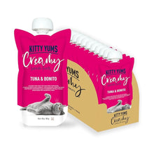 Load image into Gallery viewer, Kitty Yums Creamy Tuna &amp; Bonito Cat Treat (80G)
