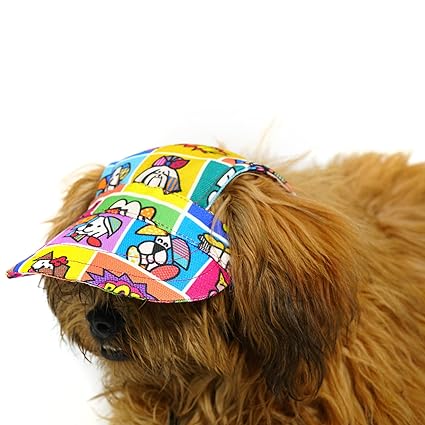 Unleash Cotton Dog Cap| Outdoor Sport Sun Protection Baseball Cap for Male & Female Dogs | Color May Vary