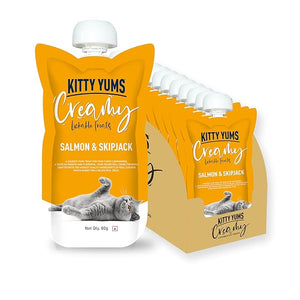 Kitty Yums Creamy Salmon & Skipjack Cat Treat 80G