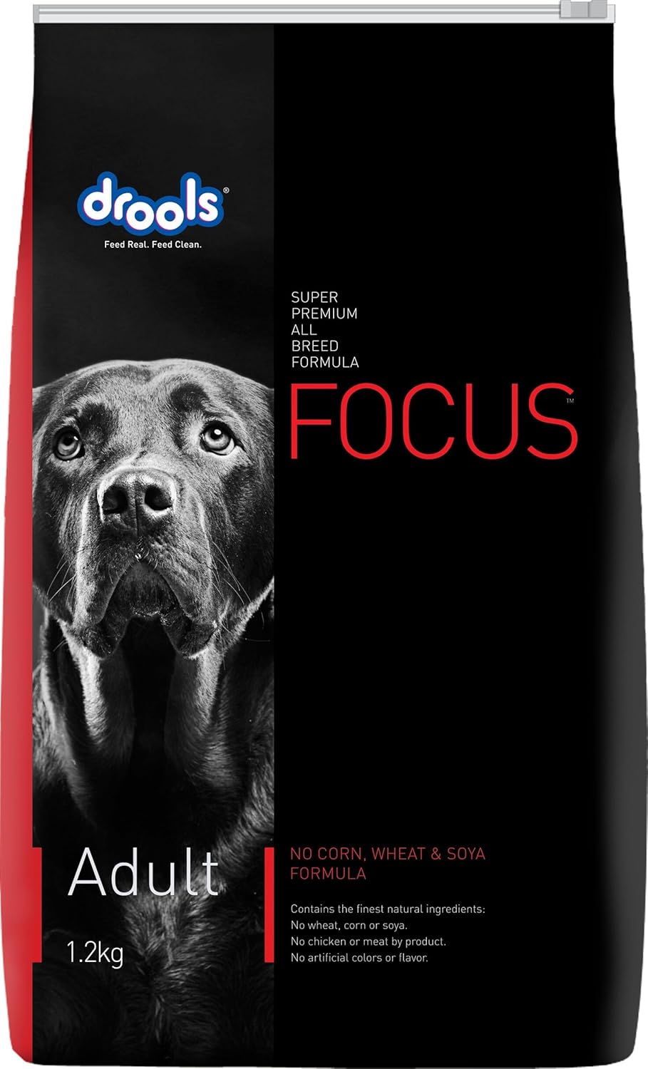 Drools Focus Adult Dog Food 1.2kg | Complete & Balanced Dry Dog Food | High Protein Nutrition | Healthy Digestion | Strong Bones & Immunity | Adult Dog Food for All Breeds