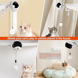 Automatic Lifting Ball Retractable Rope Yo-Yo Lifting Pom Pom Ball for Cat,