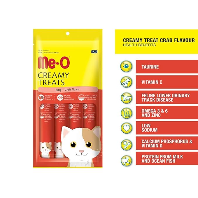 Me-O All Life Stages Creamy Cat Treat Crab Flavor