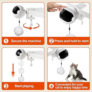 Automatic Lifting Ball Retractable Rope Yo-Yo Lifting Pom Pom Ball for Cat,