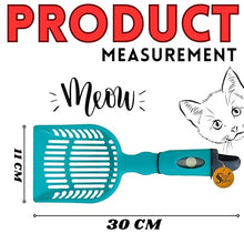 Load image into Gallery viewer, Sage Square Convenient Cat Litter Scooper with Built-in Poop Bag Dispenser - A Clean and Hygienic Solution for Your Feline&#39;s Litter Box, Long Handle, Deep Shovel, Poop Sifting, Kitten Pooper Lifter
