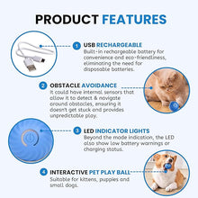 Load image into Gallery viewer, Automatic Rolling Smart LED Bouncing Ball for Cats and Small to Medium Dogs Rechargeable Interactive Vibrating, 2 Modes, Obstacle Avoiding Cat Chasing Silicone Toy
