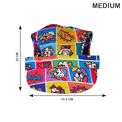 Unleash Cotton Dog Cap| Outdoor Sport Sun Protection Baseball Cap for Male & Female Dogs | Color May Vary