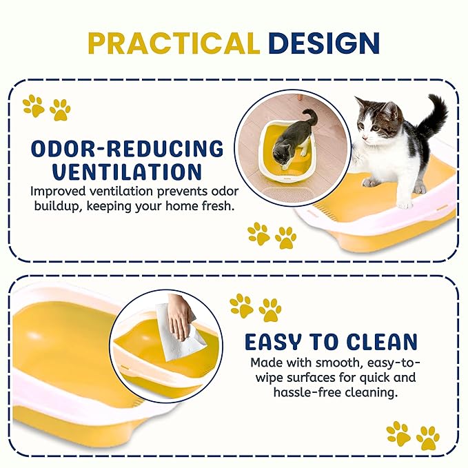 Cat Litter Tray Foot Pedal Design ( 47 x 37 x 19cm)|