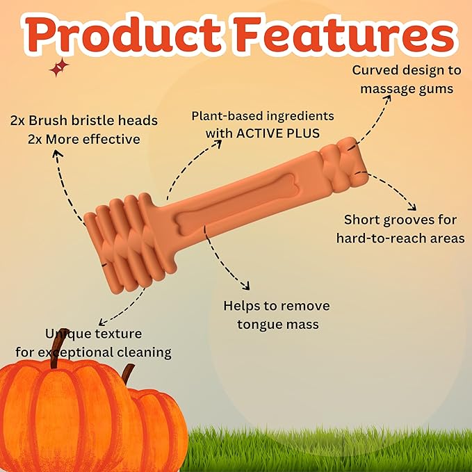 Happy Tummy Bone Treats For Medium & Large Dogs 21 Pieces, Pumpkin Flavor | 150G Pack