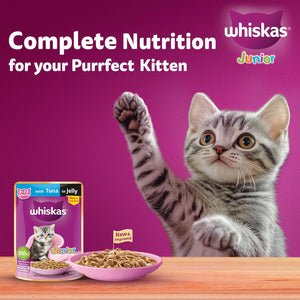 Whiskas Junior Kitten (2-12 Months) Wet Cat Food, Tuna in Jelly