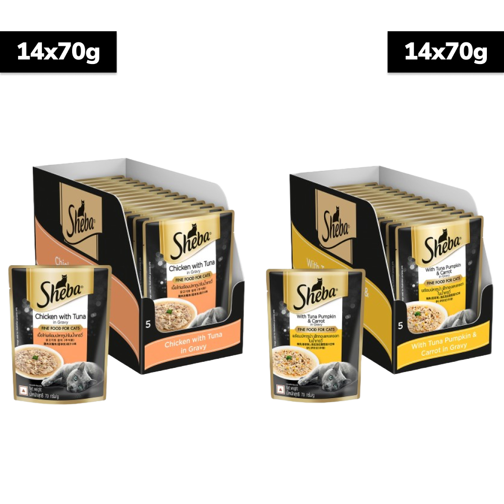 Sheba Chicken With Tuna Gravy 70g