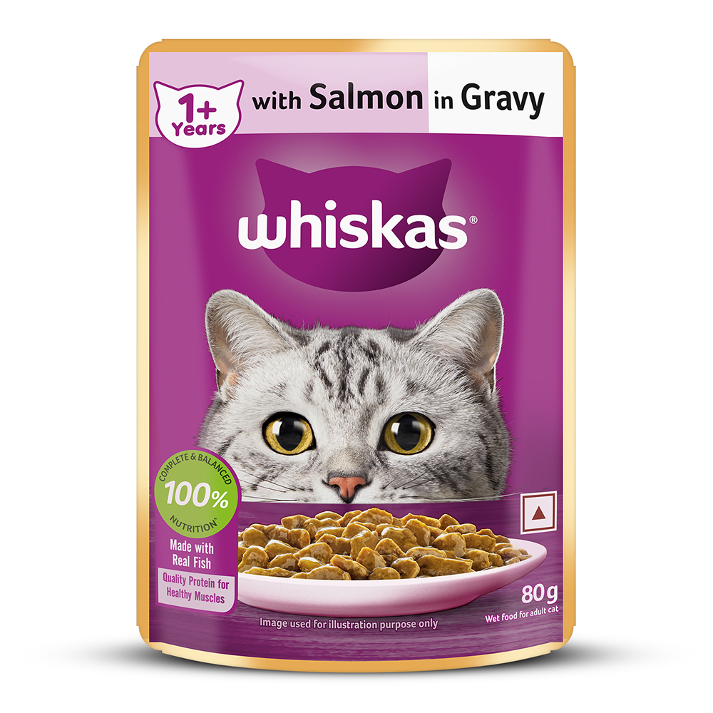 Whiskas Adult Salmon In Gravy 80g
