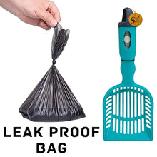Load image into Gallery viewer, Sage Square Convenient Cat Litter Scooper with Built-in Poop Bag Dispenser - A Clean and Hygienic Solution for Your Feline&#39;s Litter Box, Long Handle, Deep Shovel, Poop Sifting, Kitten Pooper Lifter
