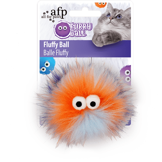 AFP - Cat Toys - Furry Ball-Fluffy - Ball - Orange