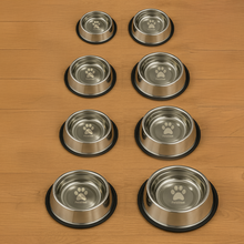 Load image into Gallery viewer, Petstreet Stainless Steel Dog Bowl, Dog  Food Bowl, Dog FeedingBowl| Anti-Slip Base, Scratch-Resistant &amp; Dishwasher Safe | Food &amp; Water Bowls for Cats &amp; Dogs | Pet Dinner Set | Set of 2|
