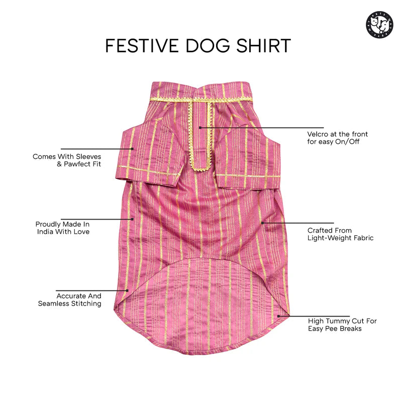 Festive Purple Kurta for Dogs – Elegant Ethnic Wear for Your Furry Friend