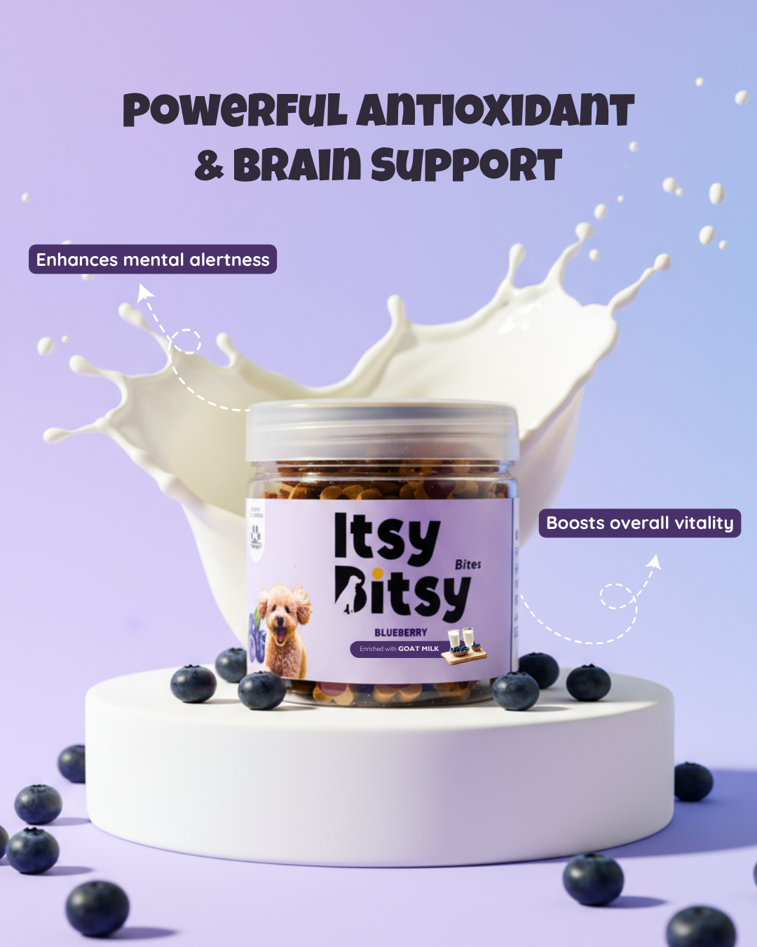 Yummers Itsy-Bitsy Training Bites - Blueberry with Goat Milk 220gm