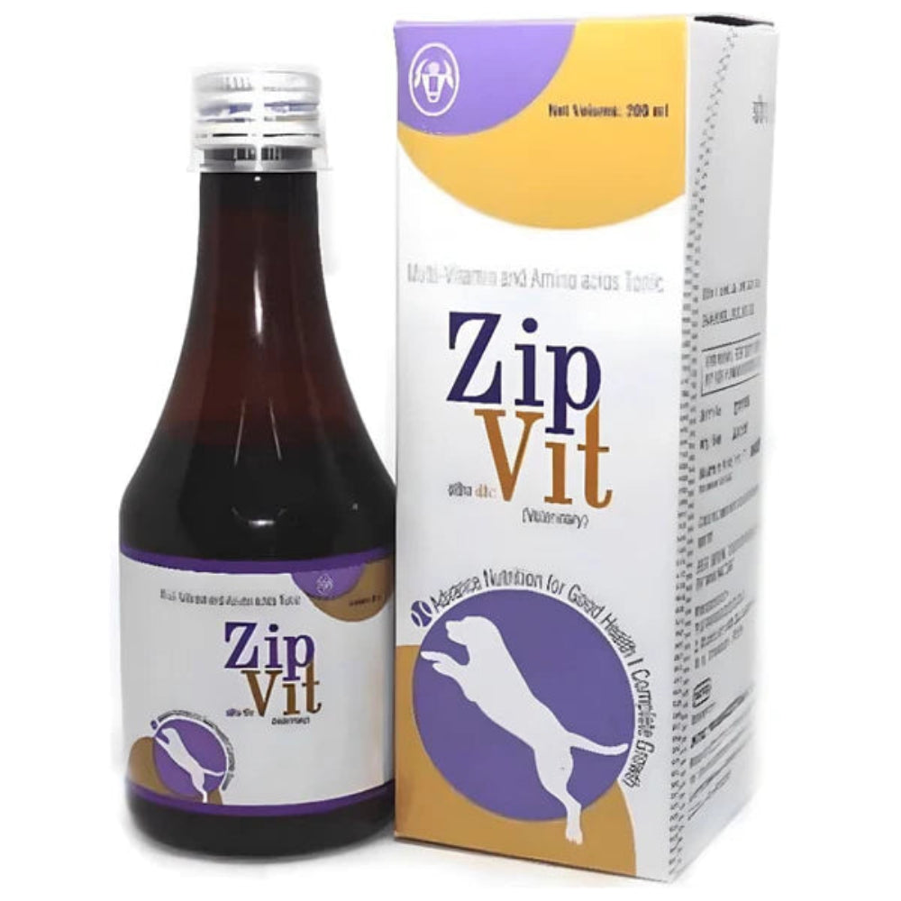 Intas Zipvit Multivitamin Supplement Dogs & Cats 200ml