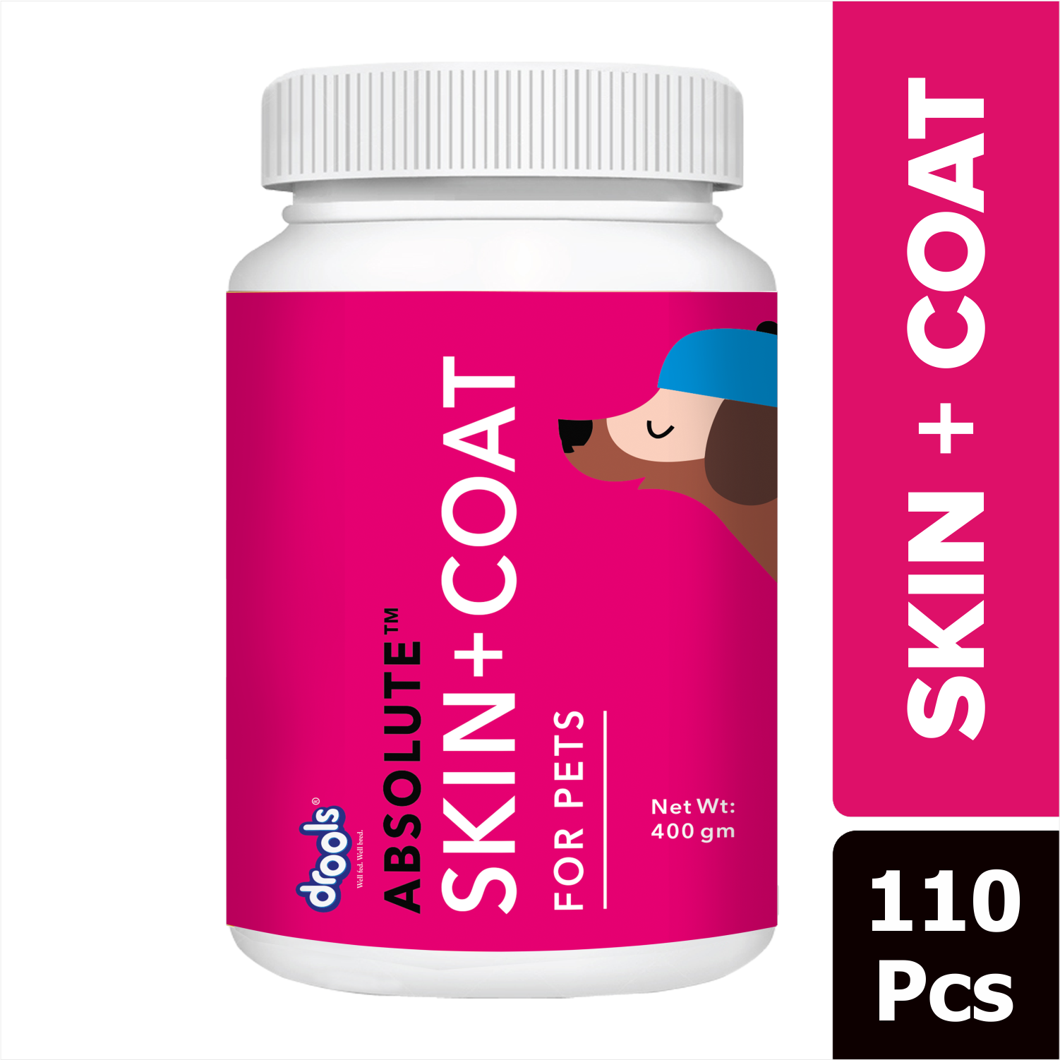 Drools Absolute Skin+Coat 110 Chewable Tablets