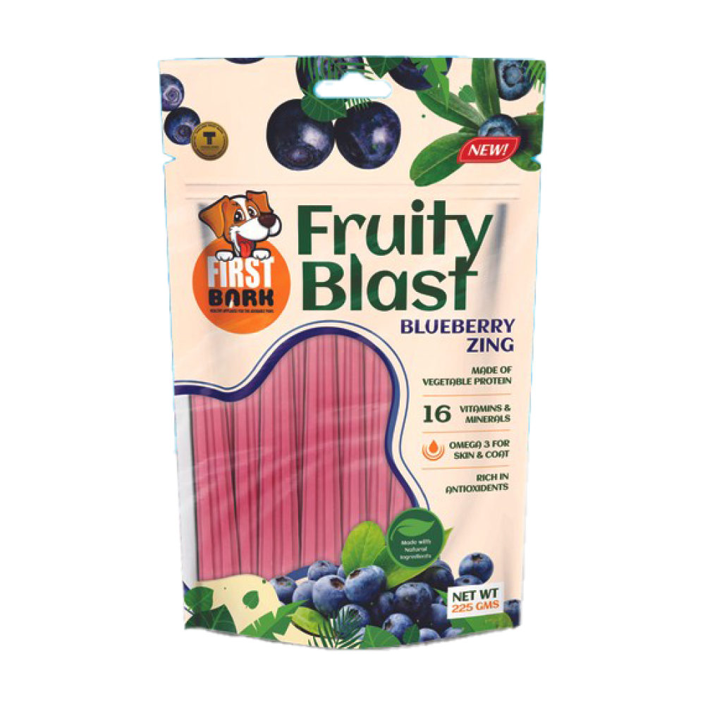 First Bark Fruity Blast Blueberry Zing