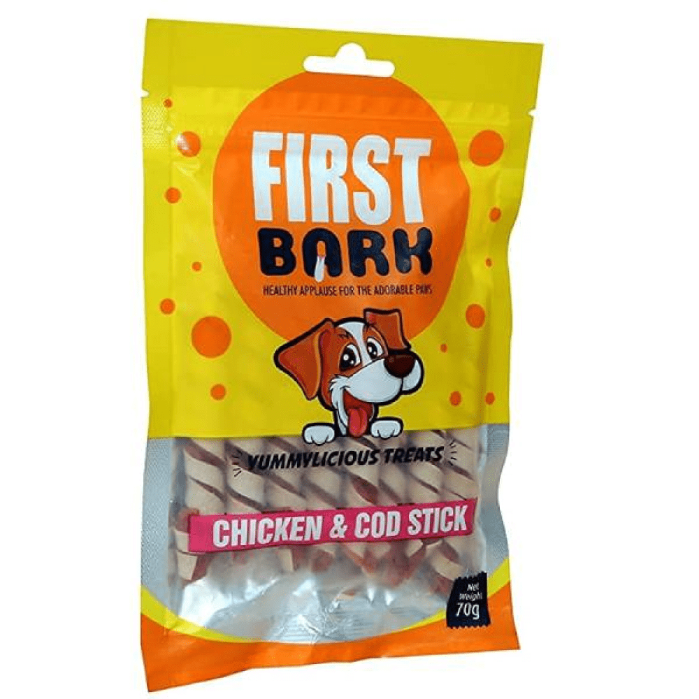 First Bark Chicken & Cod Stick 70g