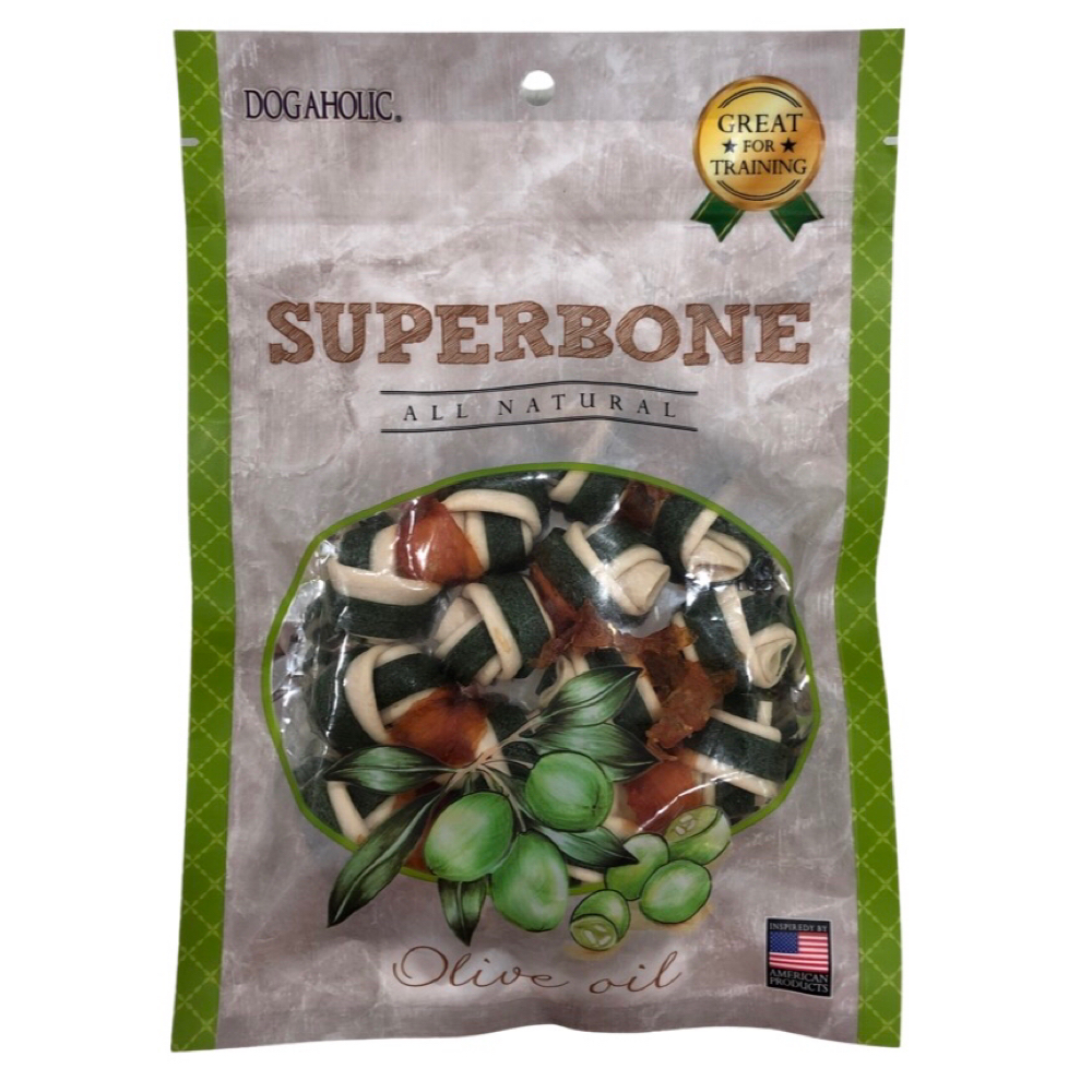 Dogaholic - SuperBone Olive Oil Knotted Bone - 420g