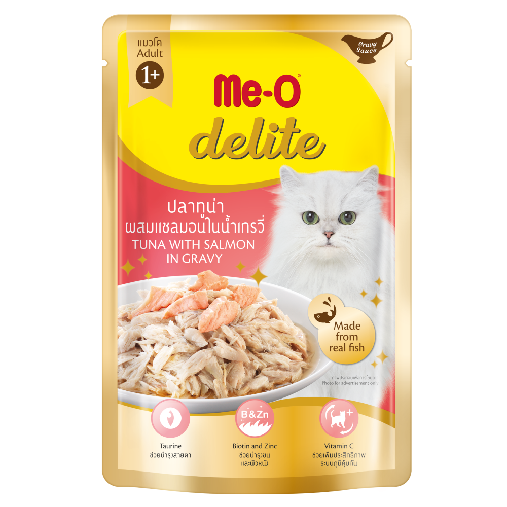 Me-O - Delite - Tuna Salmon In Gravy