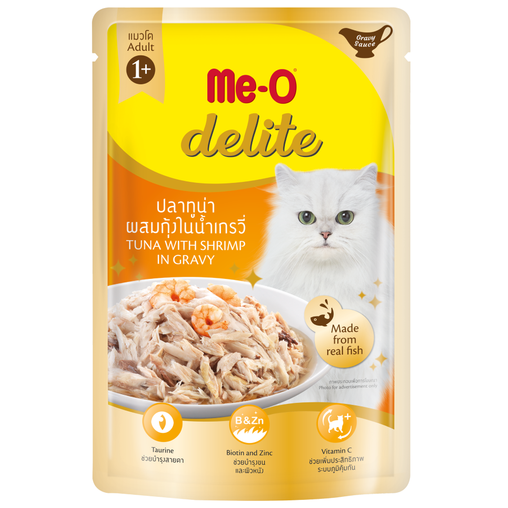 Me-O - Delite - Tuna & Shrimp In Gravy