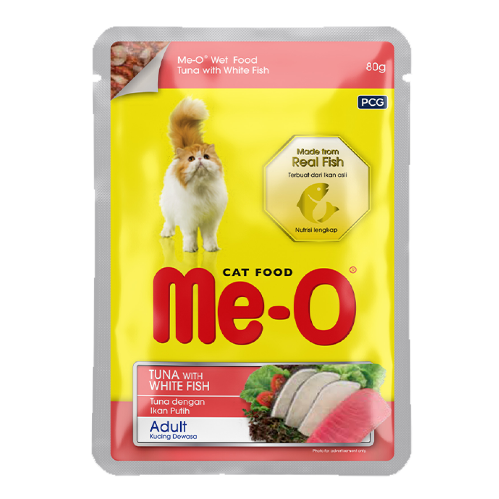 Me-O - Tuna With White Fish Jelly - 80g