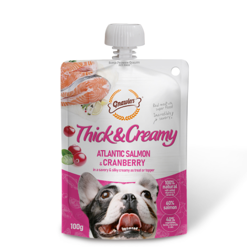 Gnawlers - Thick & Creamy Dog Treat Atlantic With Salmon & Cranberry - 100g