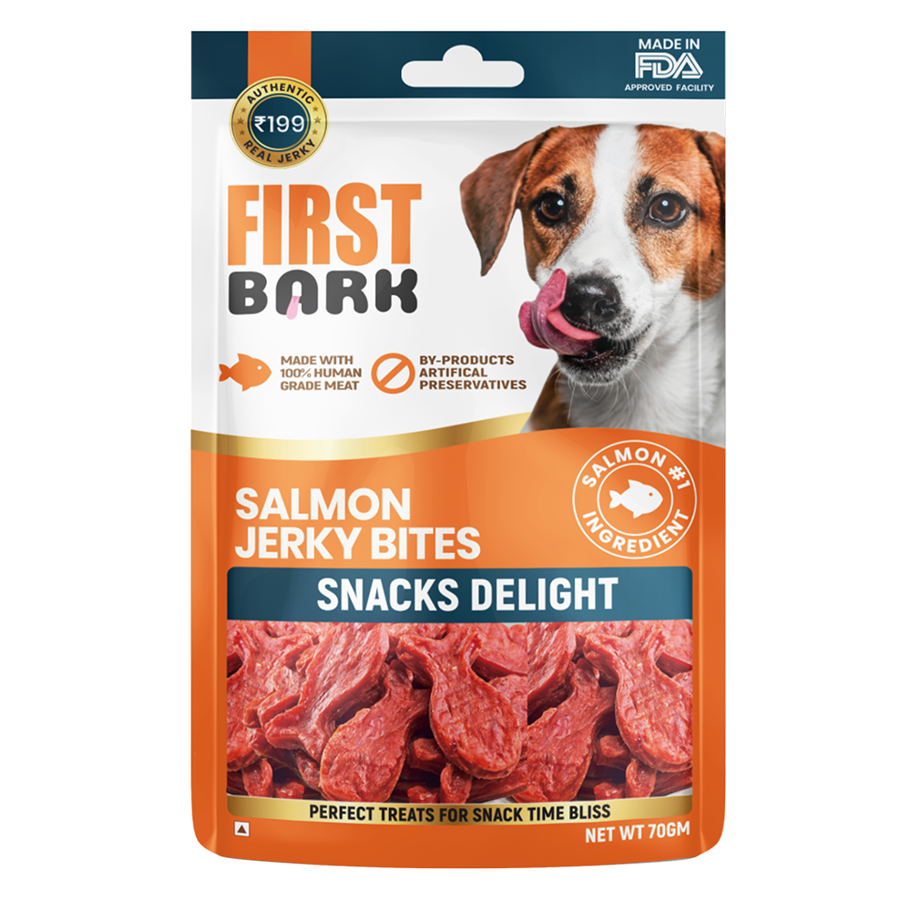 First Bark Salmon Jerky Bites 70g