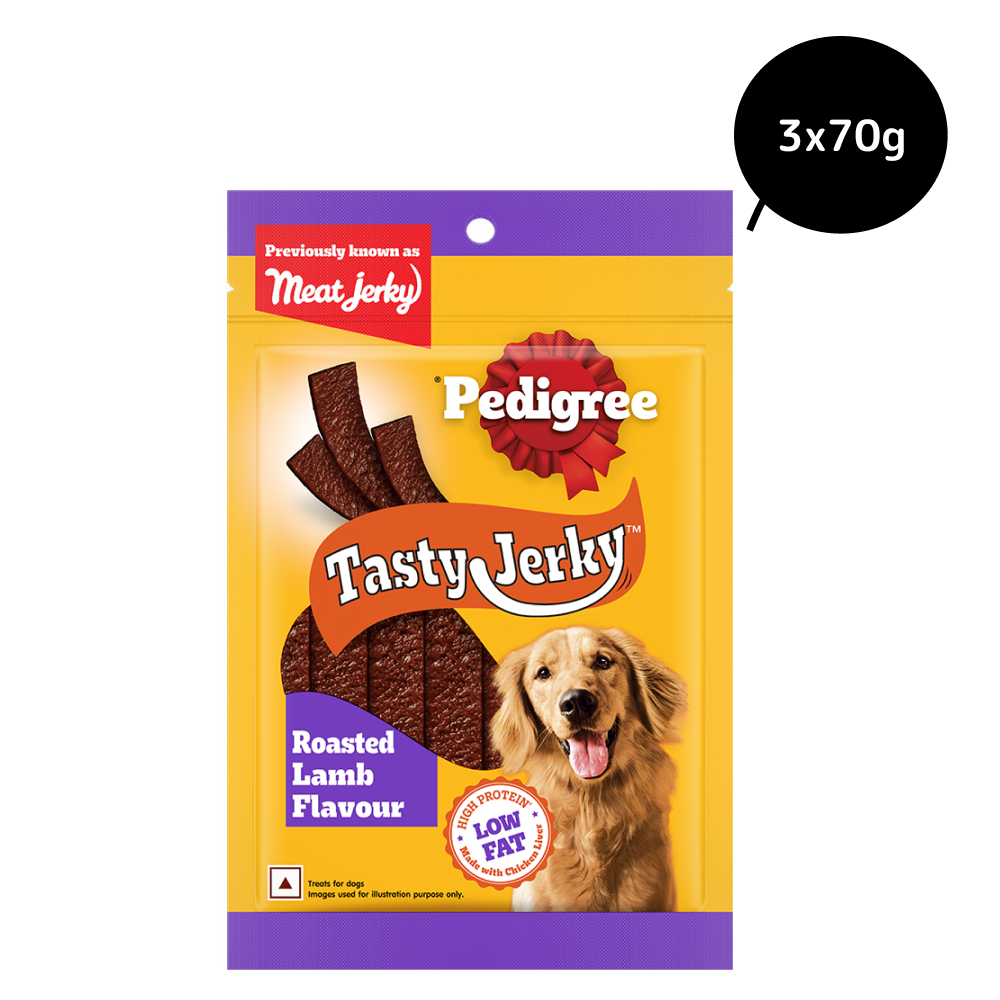 Pedigree Tasty Jerky Roasted Lamb Flavor 70g
