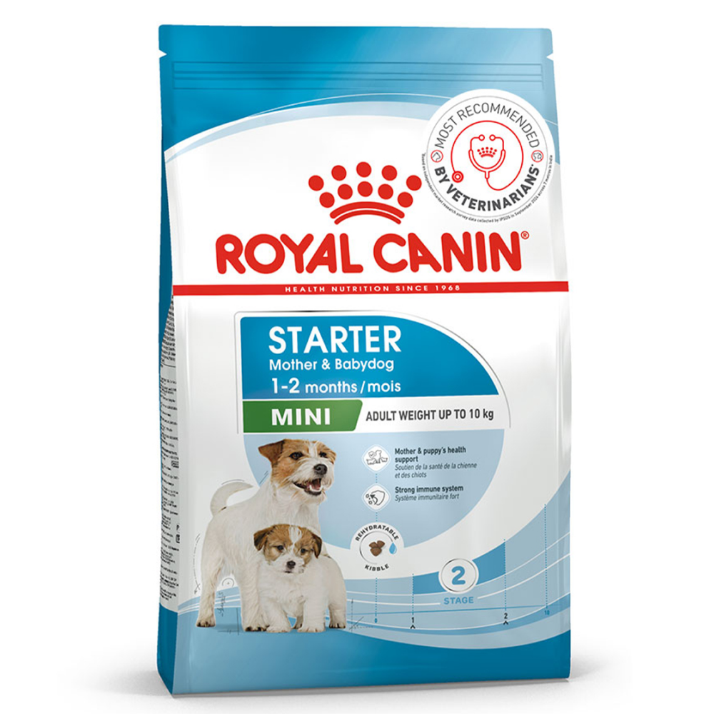 Royal Canin Mini Starter Mother & Babydog Dry Dog Food 8kg | High Nutrition Puppy Food for Small Breed Mothers & Weaning Puppies | Pregnancy, Lactation & Early Growth Support