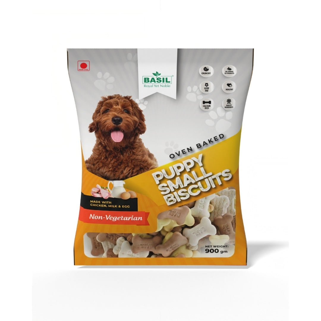Basil Puppy Small Biscuits 900g