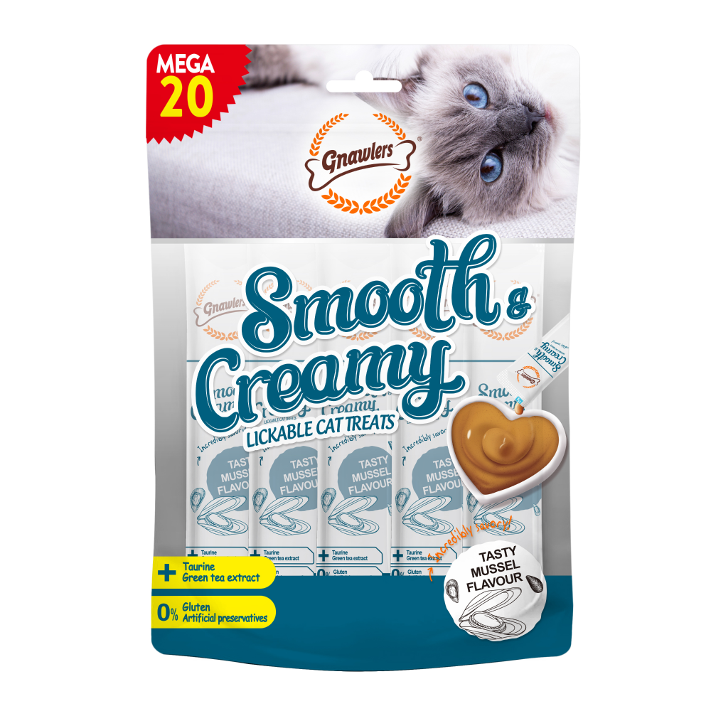 Gnawlers - Smooth & Creamy Lickable Cat Treats 25 Tubes