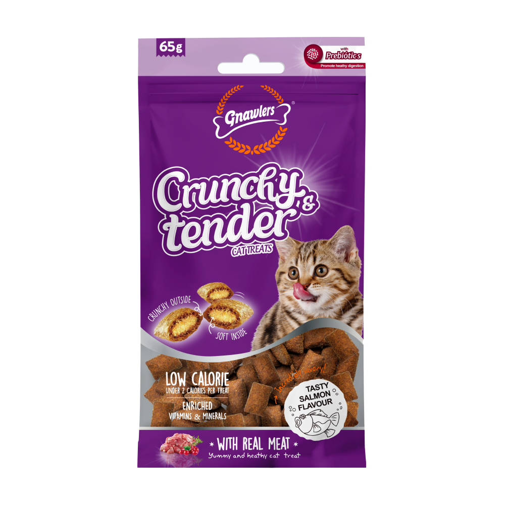 Gnawlers Crunchy Tender Cat Treat Salmon 65g