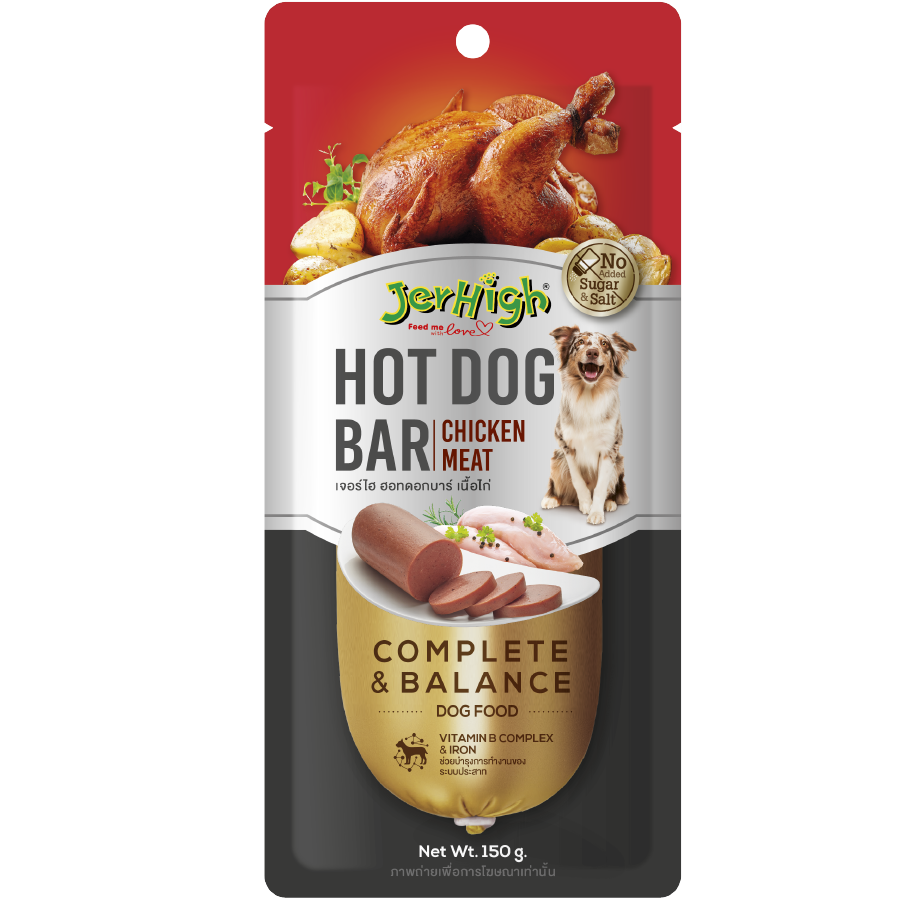 JerHigh Hotdog Bar Chicken 150g Packof3