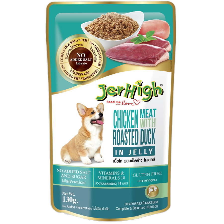 JerHigh - Chicken With Roasted Duck In Jelly 130g - Packof12