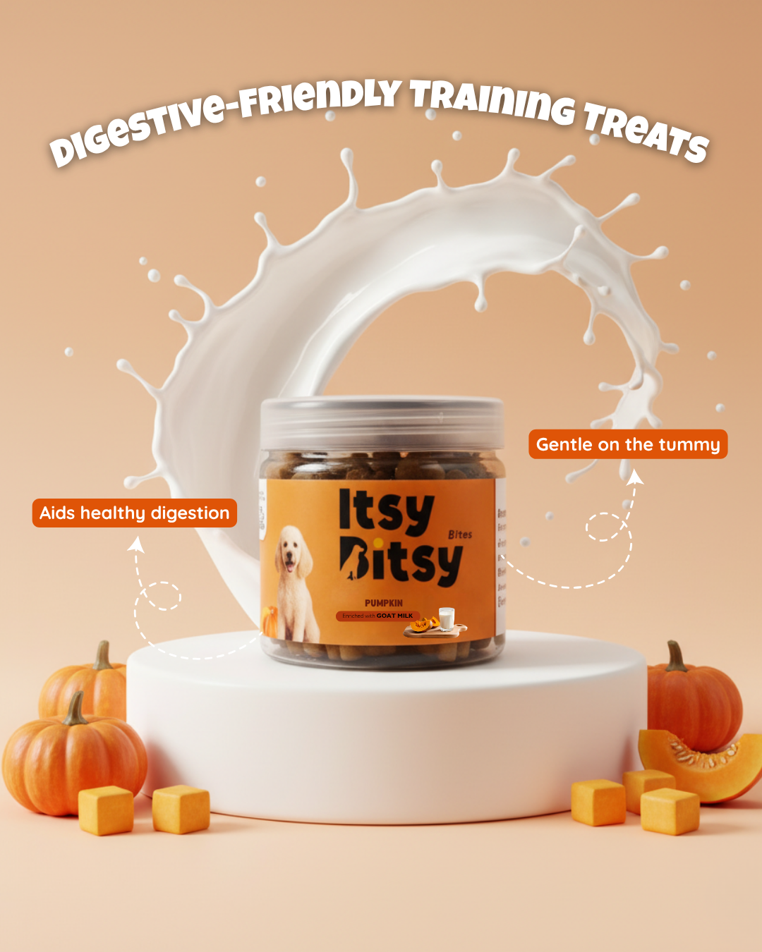 Yummers Itsy-Bitsy Training Bites - Pumpkin with Goat Milk 220gm