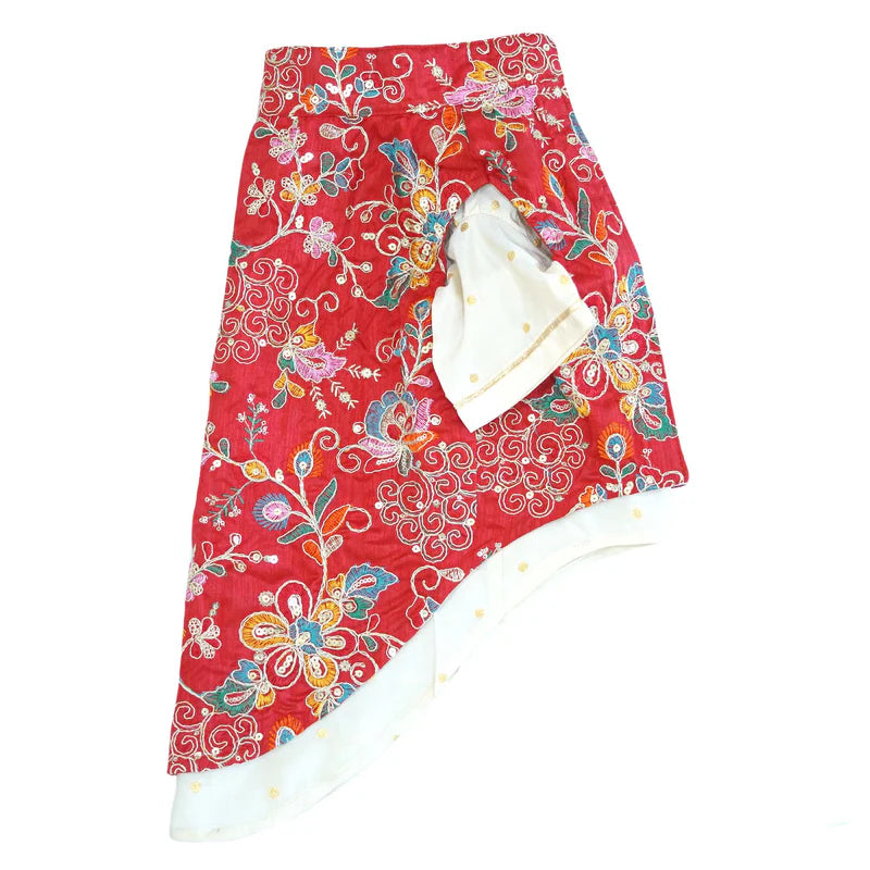 Festive Red Kurta for Dogs – Elegant Ethnic Festive Wear for Your Furry Friend |
