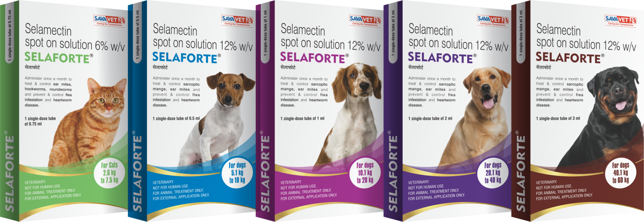 Savavet - Selaforte Cat Spot On -2.6kg - 7.5kg