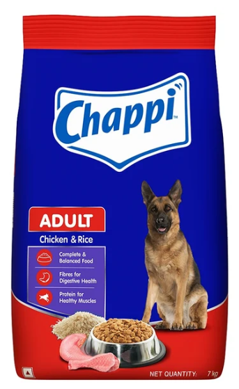 Chappi Adult Dog Food Chicken & Rice 7kg | Complete & Balanced Dry Dog Food | High Protein Adult Dog Kibble | Chicken & Rice Formula | Nutritious Daily Food for All Adult Dog Breeds