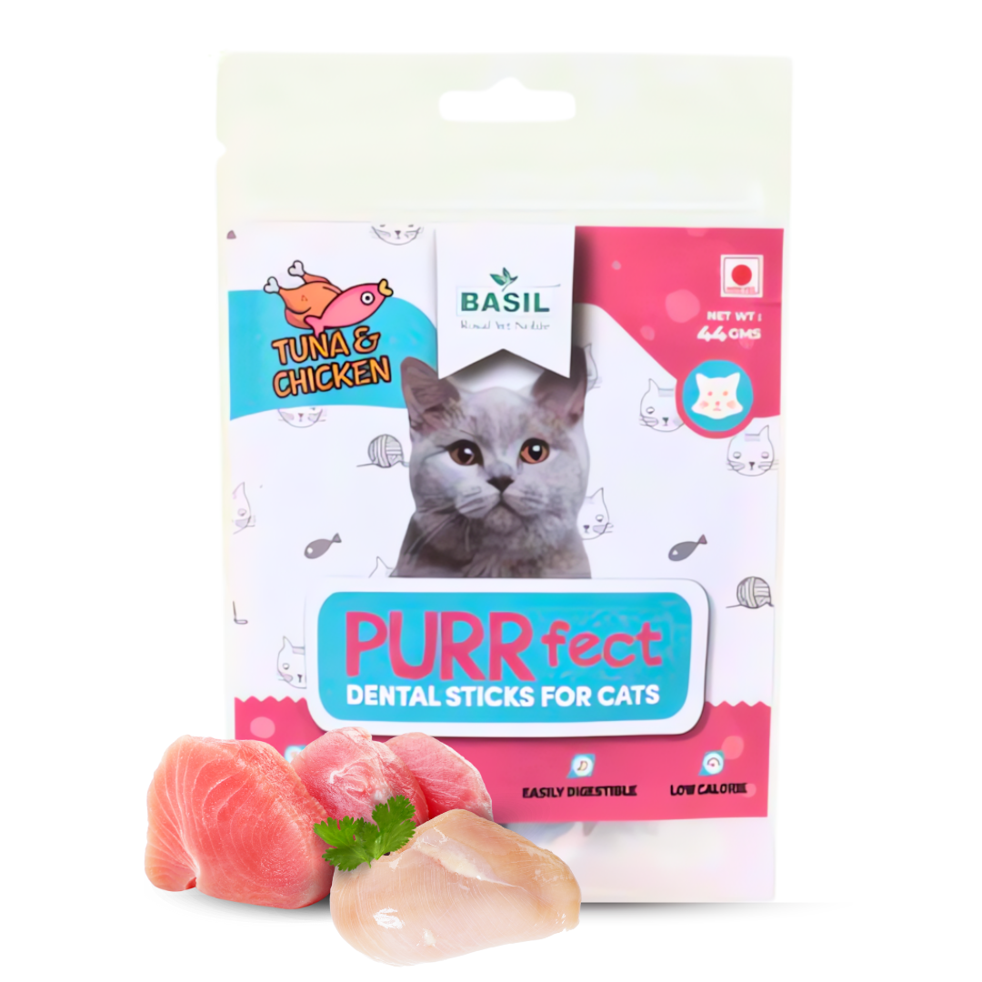 Basil - Purrfect Dental Sticks Tuna & Chicken - 44gm